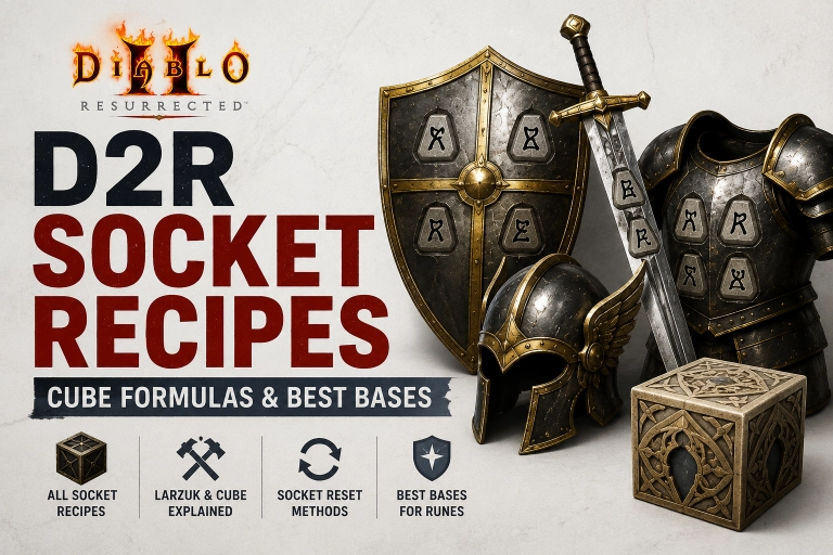 Best D2R Socket Recipes & Top Endgame Gear Bases Guide