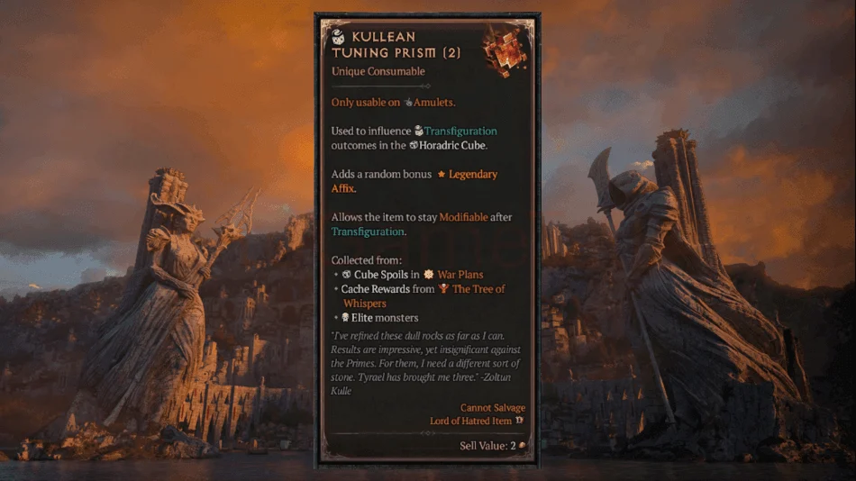 Diablo 4 Season 14 Kullean Tuning Prism Guide: Amulet Transfiguration & Utility Aspect Rerolls