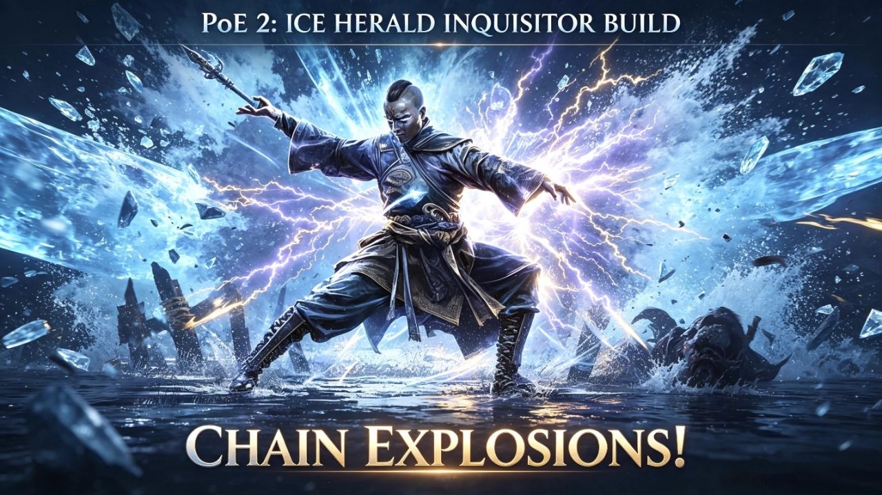 PoE 2 Herald of Ice Inquisitor Build Guide: Chain Explosion Setup (Patch 0.2)