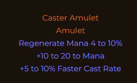 caster amulet