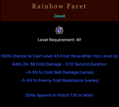 rainbow facet