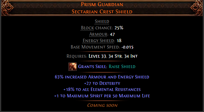 PoE2 update 0.2.0 dawn of the hunt New Uniques Prism Guardian