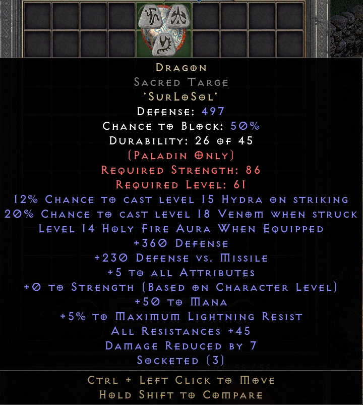 Dragon[sacred Targe] EEE#11344