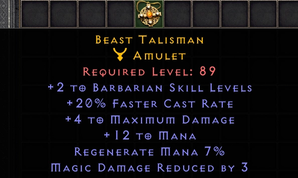 Beast Talisman #14365AAA