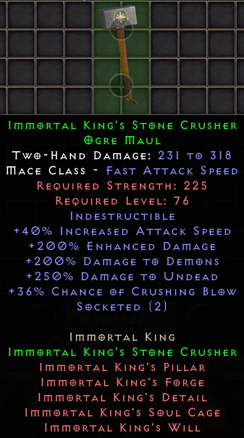 Immortal King's Stone Crusher AAA#3515