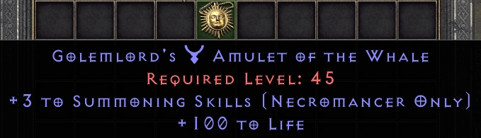 Golemlord's Amulet of The Whale