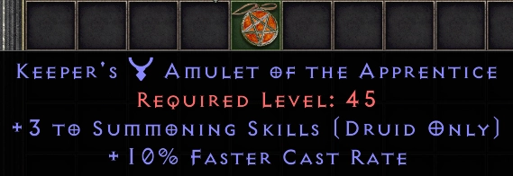 Keeper's Amulet of The Apprentice