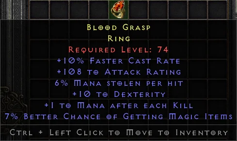 Blood Grasp EE#3333 Specific Items-Diablo 2: Resurrected