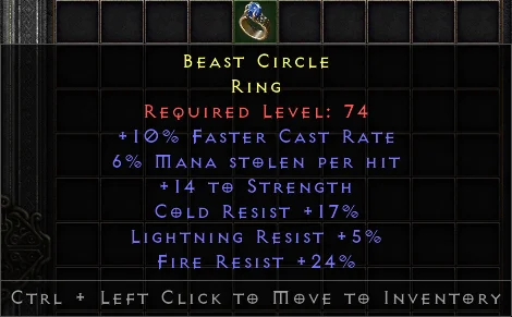 Beast Circle EE#3333 Specific Items-Diablo 2: Resurrected