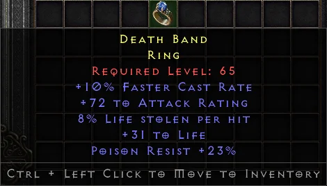 Death Band DD#3507 Specific Items-Diablo 2: Resurrected