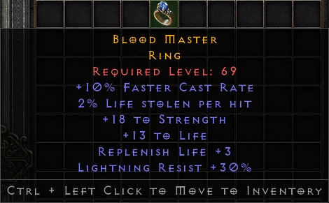Blood Master GG#3507 Specific Items-Diablo 2: Resurrected