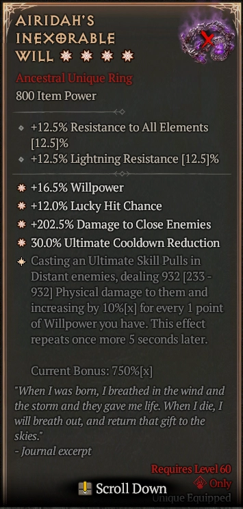 AIRIDAH'S INEXORABLE WILL 7S#11997