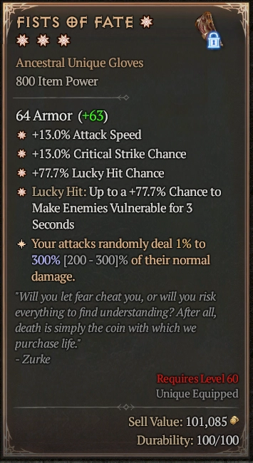 FISTS OF FATE 1S#31804