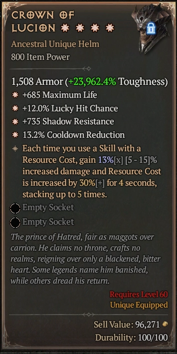 CROWN OF LUCION 6S#11997