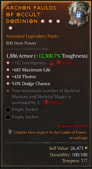 ARCHON FAULDS OF OCCULT DOMINION 7S#11997