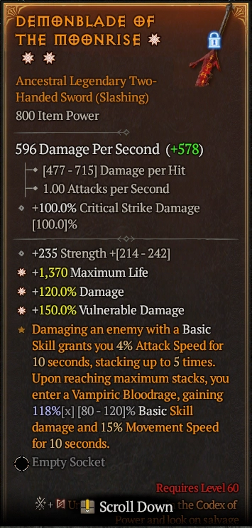 DEMONBLADE OF THE MOONRISE 3S#31145