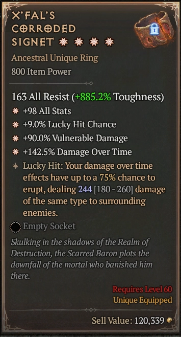 X'FAL'S CORRODED SIGNET 5S#31242