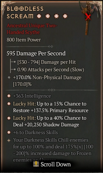 BLOODLESS SCREAM 6S#31446-2