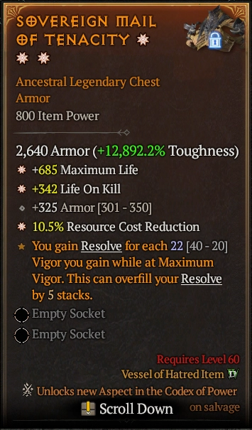 SOVEREIGN MAIL OF TENACITY 7S#31765