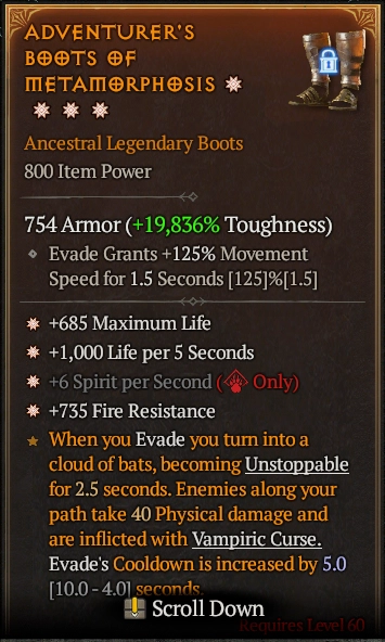 ADVENTURER'S BOOTS OF METAMORPHOSIS 1S#31804