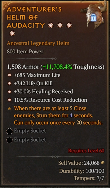 ADVENTURER'S HELM OF AUDACITY 3S#3312