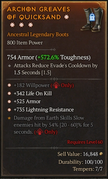 ARCHON GREAVES OF QUICKSAND 6S#34280