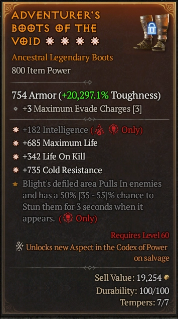 ADVENTURER'S BOOTS OF THE VOID 2S#3511