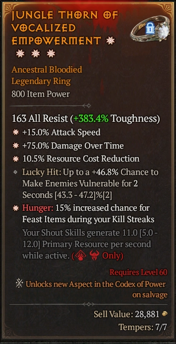 JUNGLE THORN OF VOCALIZED EMPOWERMENT 1S#32598