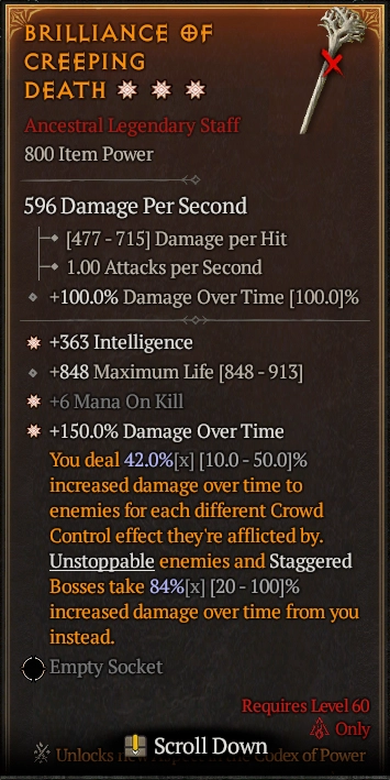 BRILLIANCE OF CREEPING DEATH 6S#32598