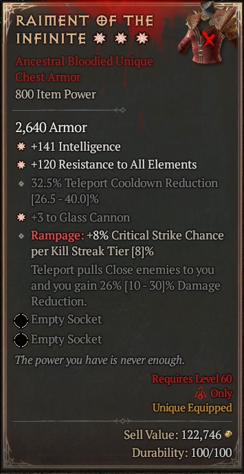 RAIMENT OF THE INFINITE 7S#32598