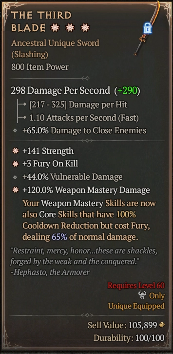 THE THIRD BLADE 3S#3312