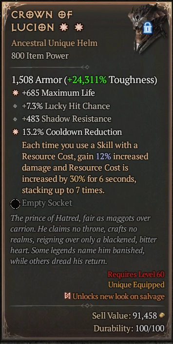 CROWN OF LUCION 6S#3312