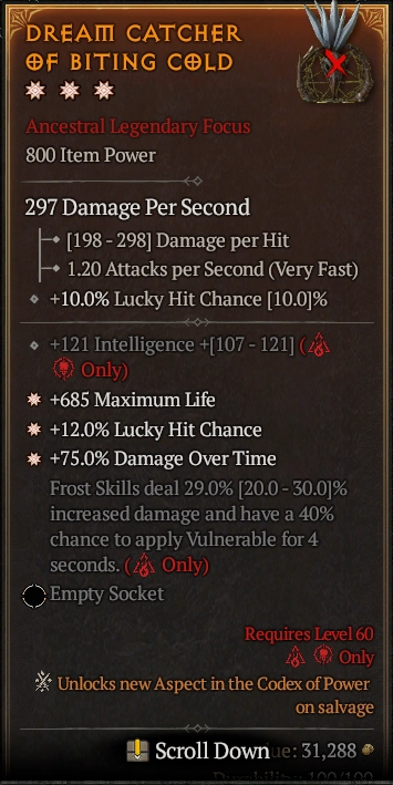 DREAM CATCHER OF BITING COLD 6S#33948