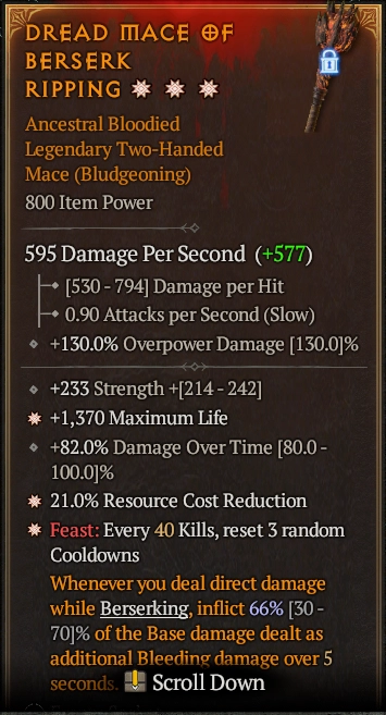 DREAD MACE OF BERSERK RIPPING 3S#3640