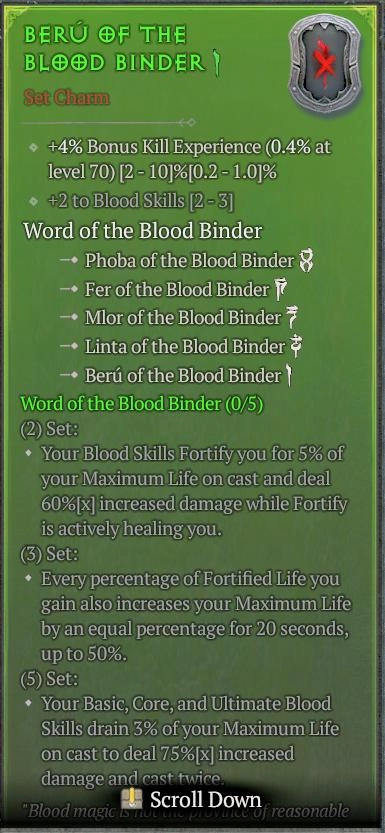 BUY BERU OF THE BLOOD BINDER 4S#31804-Diablo 4 Items