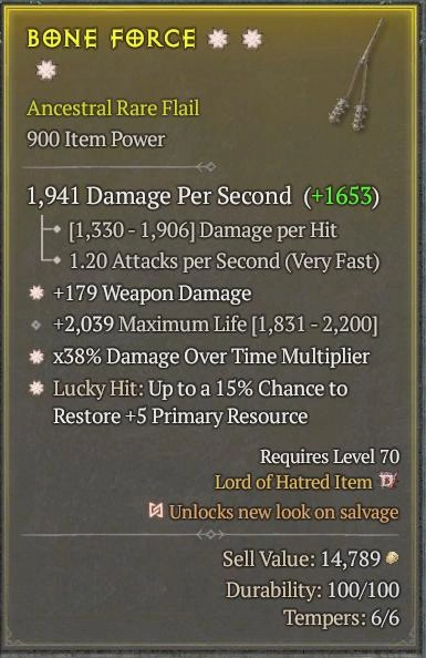 BUY BONE FORCE 5S#31804-Diablo 4 Items