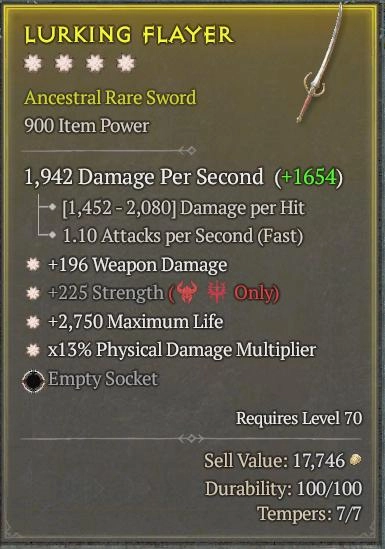 BUY LURKING FLAYER 5S#31804-Diablo 4 Items