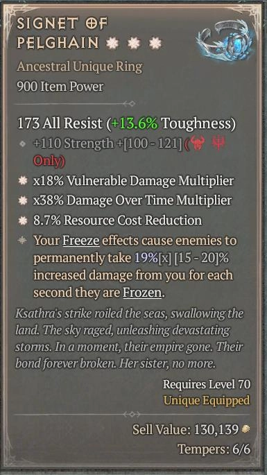 BUY SIGNET OF PELGHAIN 6S#31804-Diablo 4 Items
