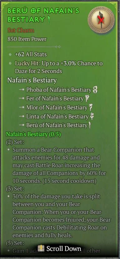 BUY BER&Uacute; OF NAFAIN'S BESTIARY 1S#3312-Diablo 4 Items
