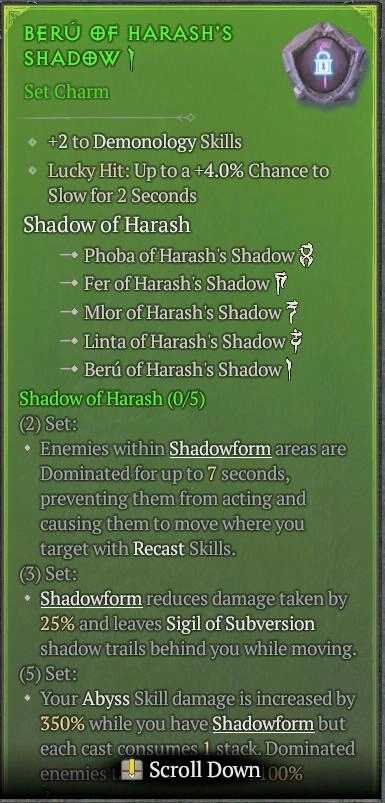 BUY BERU OF HARASH'S SHADOW 2S#3312-Diablo 4 Items