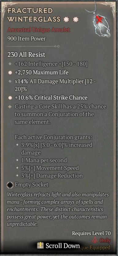 BUY FRACTURED WINTERGLASS 2S#33948-6-Diablo 4 Items