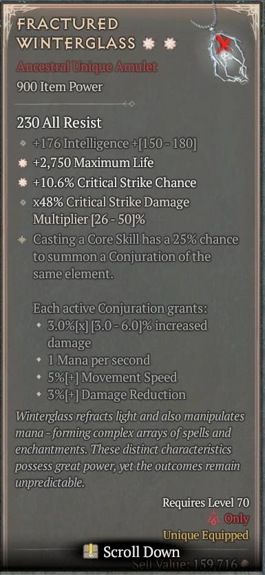 BUY FRACTURED WINTERGLASS 2S#33948-8-Diablo 4 Items