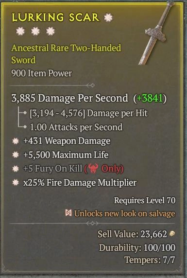 BUY LURKING SCAR 3S#33948-Diablo 4 Items