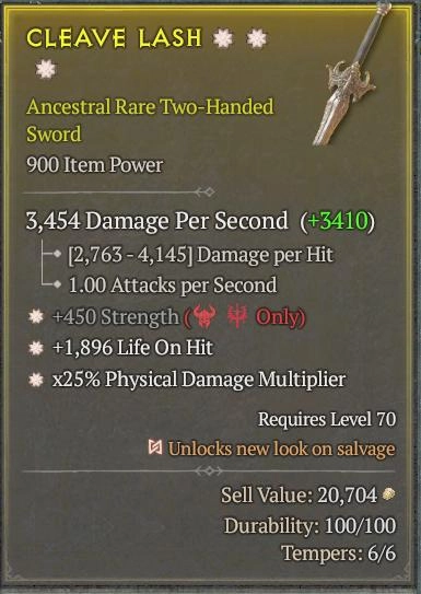 BUY CLEAVE LASH 3S#33948-Diablo 4 Items