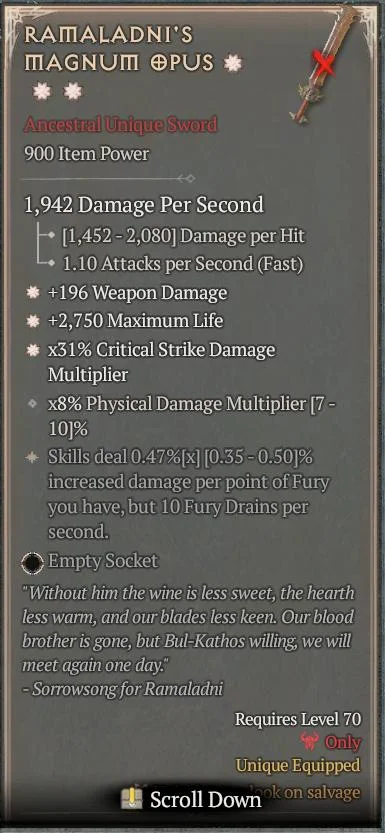 BUY RAMALADNI'S MAGNUM OF PUS 7S-0#33948-2-Diablo 4 Items