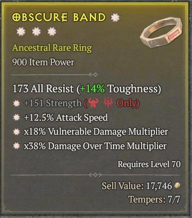 BUY BSCURE BAND 5S-0#33948-Diablo 4 Items