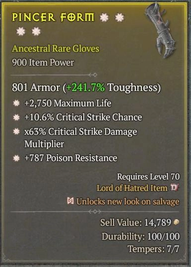 BUY PINCER FORM 5S-0#33948-Diablo 4 Items