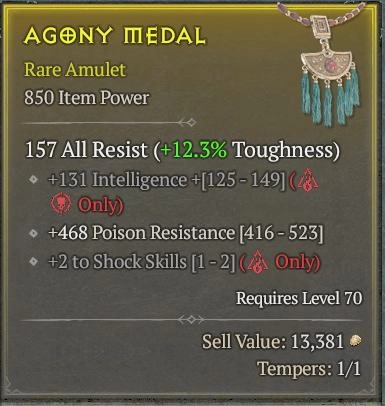 BUY AGONY MEDAL 56-4S#3938-Diablo 4 Items