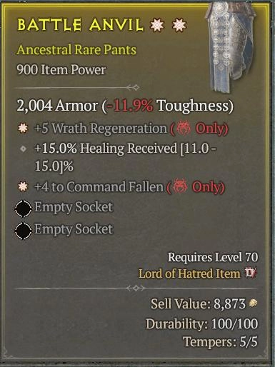 BUY BATTLE ANVIL 56-4S#3938-Diablo 4 Items