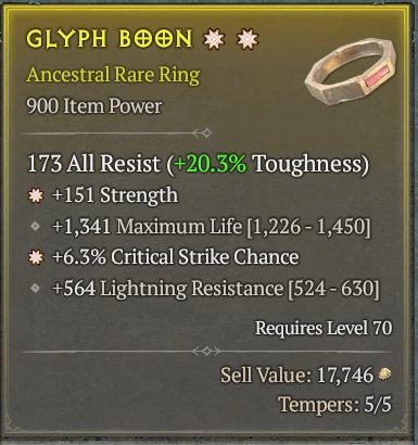 BUY GLYPH BOON 56-5S#3938-Diablo 4 Items